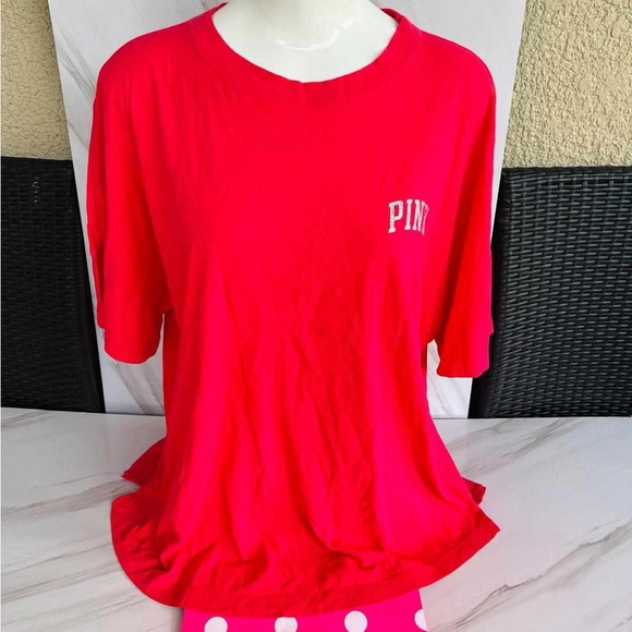 Victorias Secret PINK Oversized Glitter Tee - Picture 2 of 2